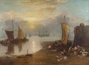 Joseph Mallord William Turner Sun rising tyhrough vapour:Fishermen cleaning and selling  fish  (mk31) oil painting picture wholesale